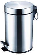 EST-011 Poubelle inox, pédale acier - 3L